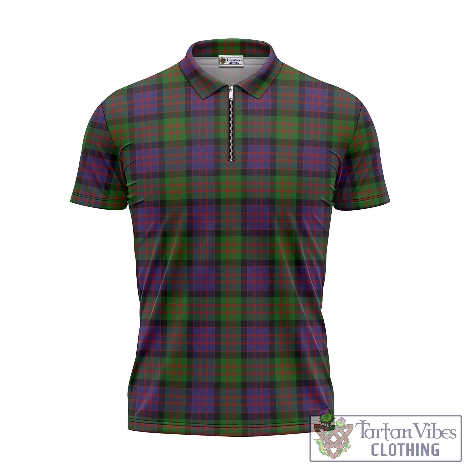 Tartan Vibes Clothing MacDonald Tartan Zipper Polo Shirt