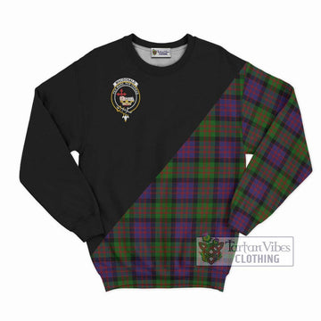 MacDonald (McDonald) Tartan Sweatshirt with Family Crest and Military Logo Style - Tartanvibesclothing Shop