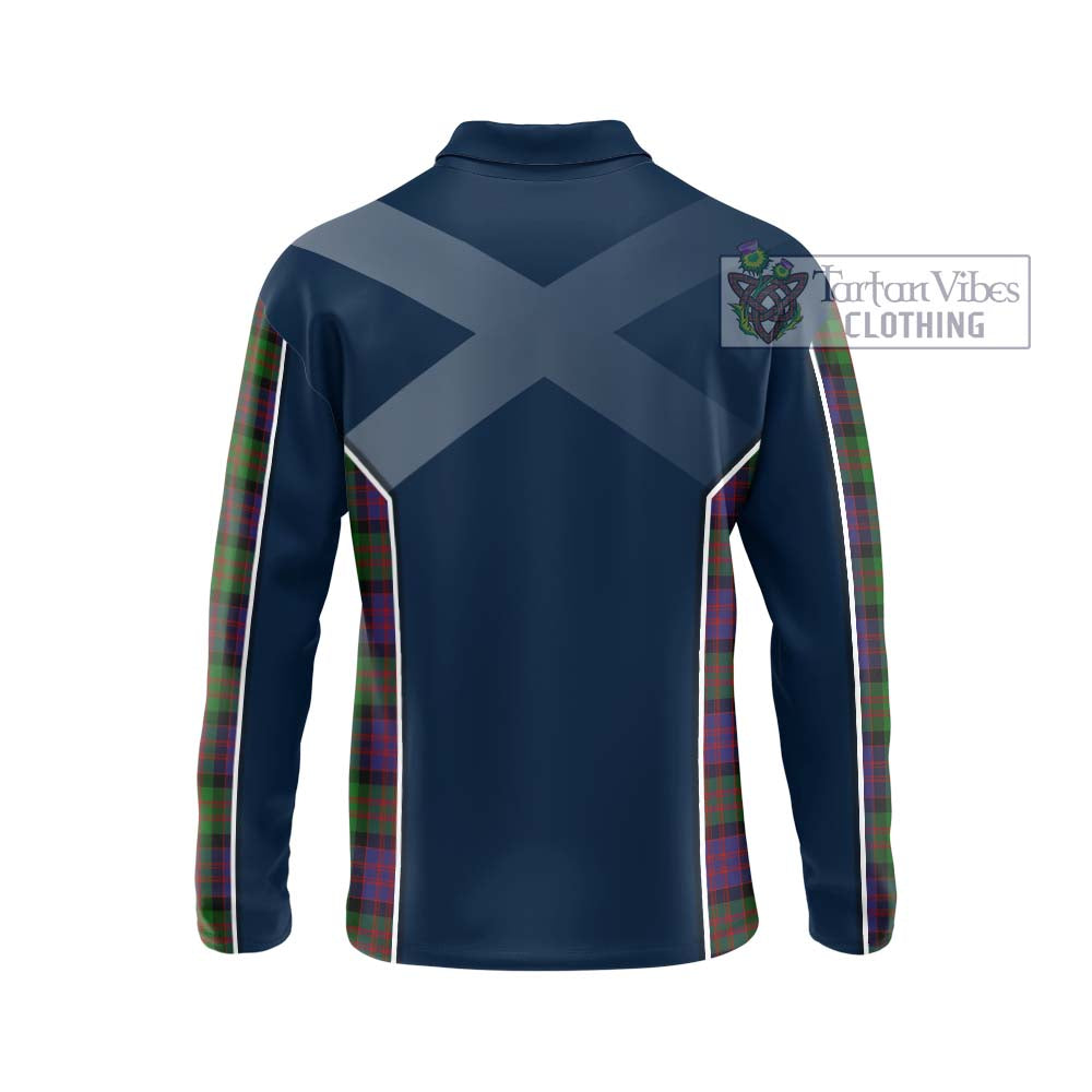 MacDonald (McDonald) Tartan Long Sleeve Polo Shirt with Family Crest and Lion Rampant Vibes Sport Style - Tartan Vibes Clothing