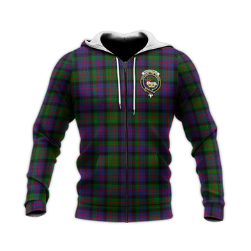 MacDonald Tartan Knitted Hoodie with Family Crest