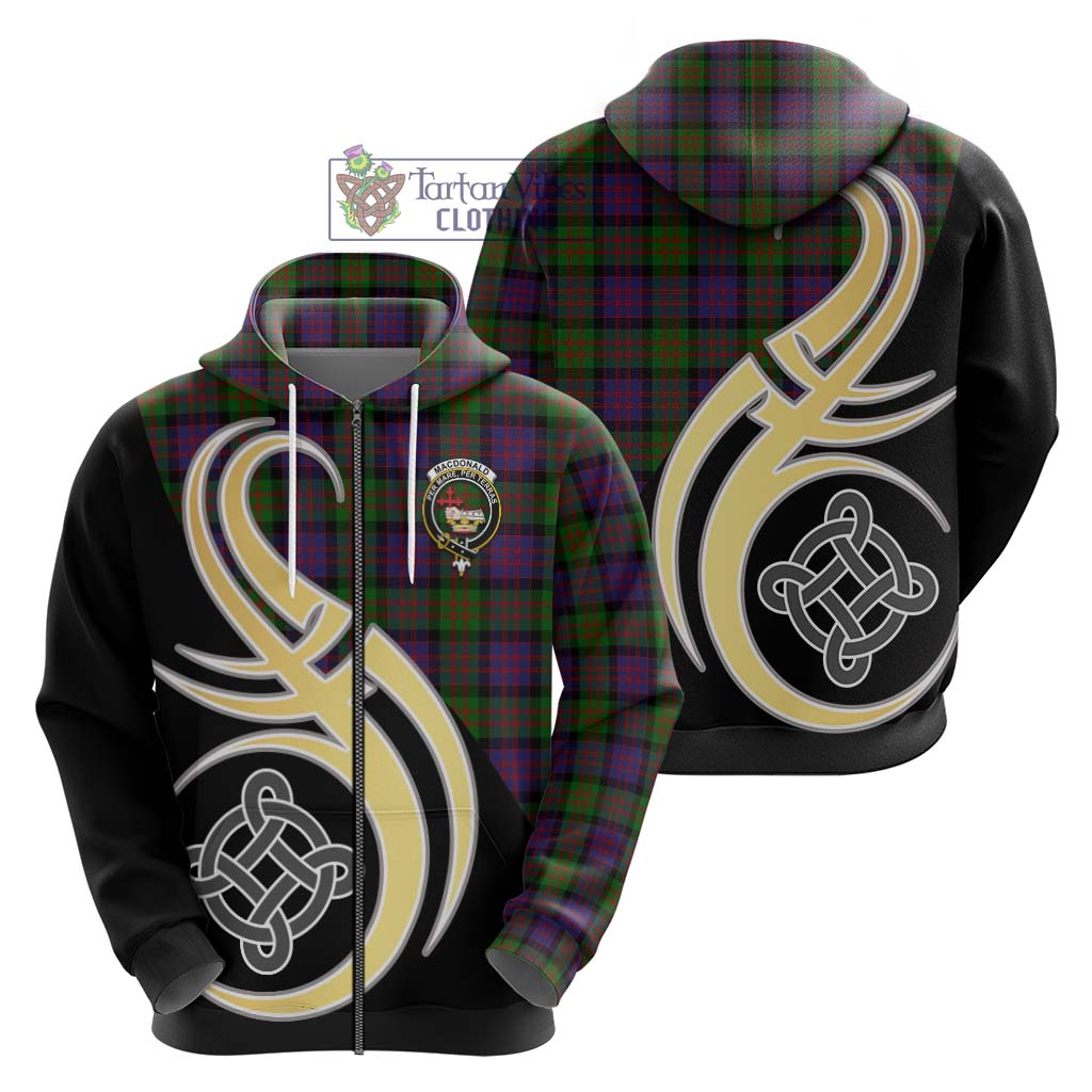 MacDonald (McDonald) Tartan Hoodie with Family Crest and Celtic Symbol Style - Tartan Vibes Clothing