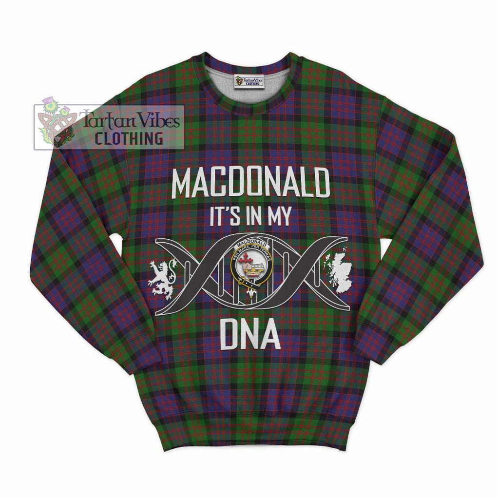 MacDonald (McDonald) Tartan Sweatshirt with Family Crest DNA In Me Style - Tartanvibesclothing Shop