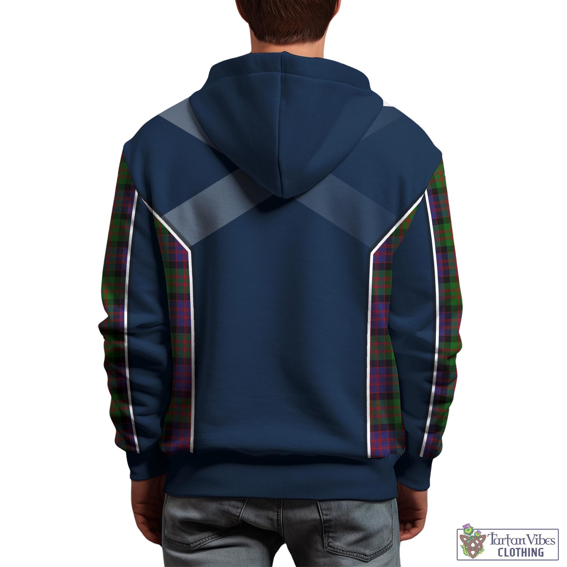Tartan Vibes Clothing MacDonald Tartan Hoodie with Family Crest and Lion Rampant Vibes Sport Style