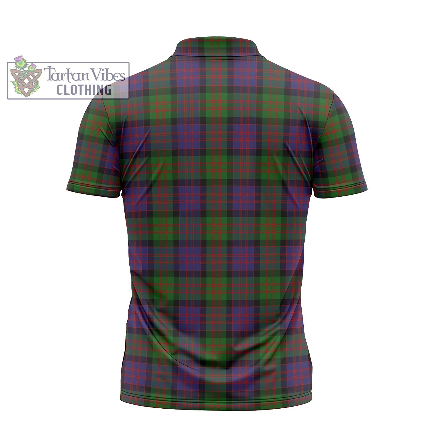 Tartan Vibes Clothing MacDonald Tartan Zipper Polo Shirt with Family Crest