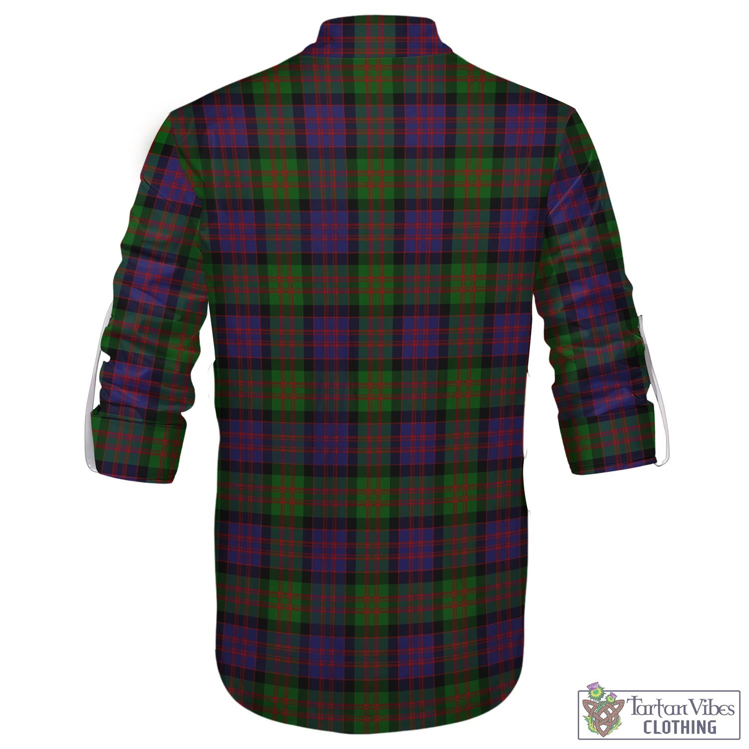 Tartan Vibes Clothing MacDonald Tartan Men's Scottish Traditional Jacobite Ghillie Kilt Shirt