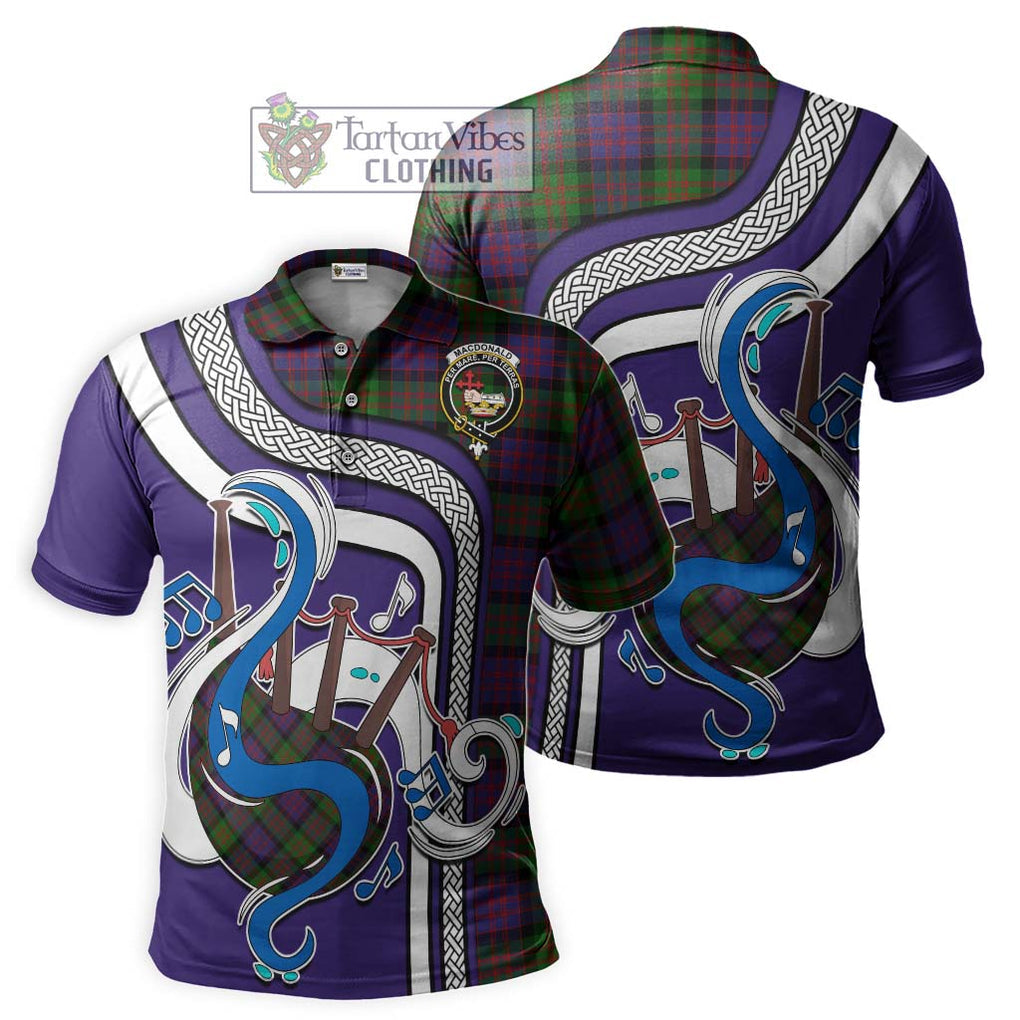 Tartan Vibes Clothing MacDonald Tartan Polo Shirt with Epic Bagpipe Style