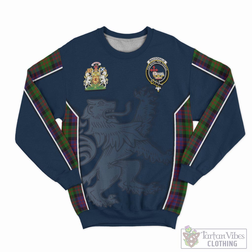 Tartan Vibes Clothing MacDonald Tartan Sweater with Family Crest and Lion Rampant Vibes Sport Style