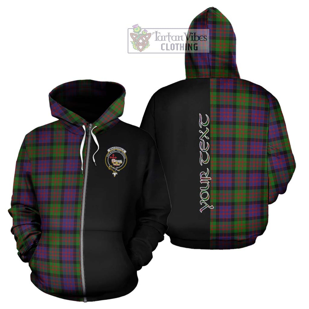 MacDonald (McDonald) Tartan Hoodie with Family Crest and Half Of Me Style - Tartanvibesclothing Shop