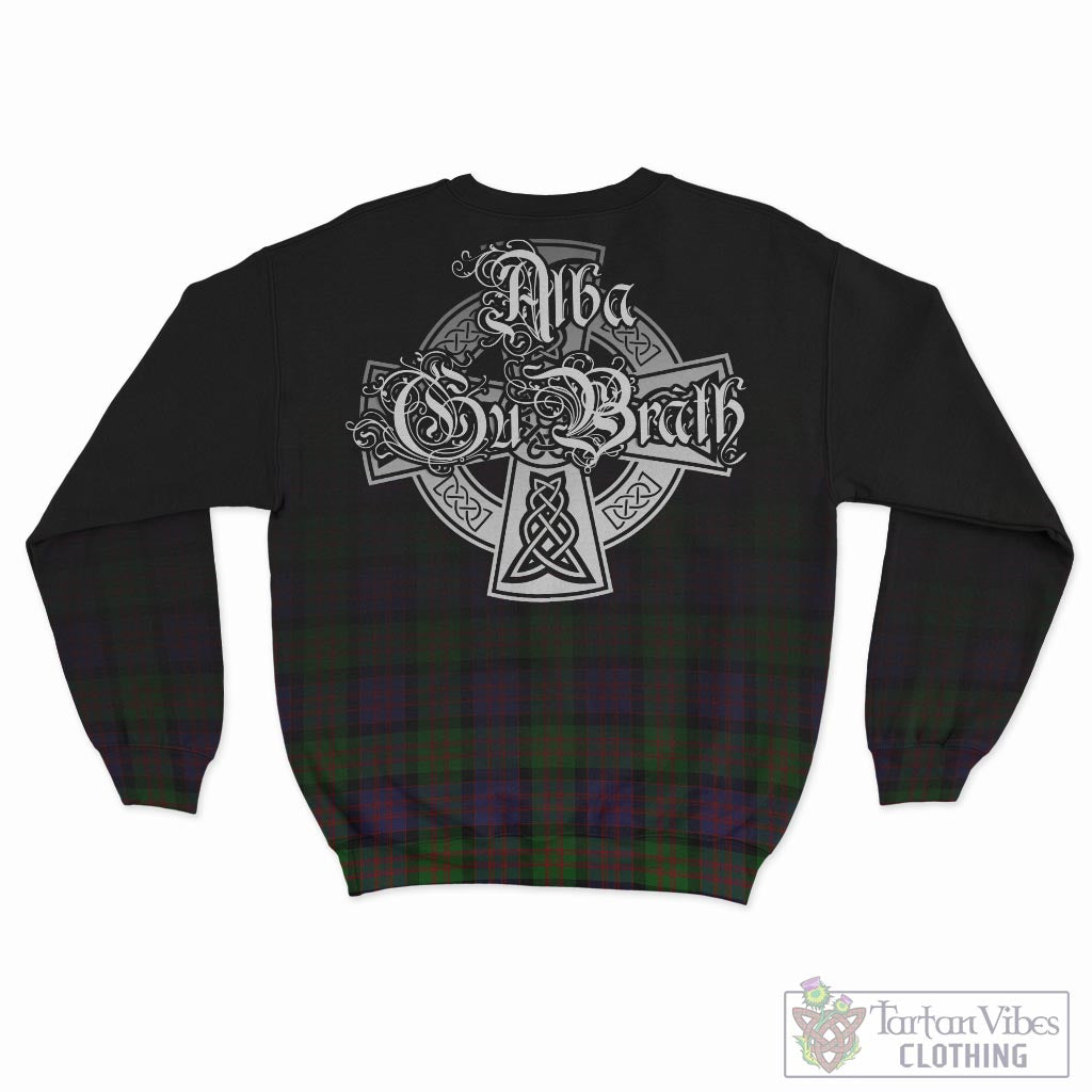 Tartan Vibes Clothing MacDonald Tartan Sweatshirt Featuring Alba Gu Brath Family Crest Celtic Inspired