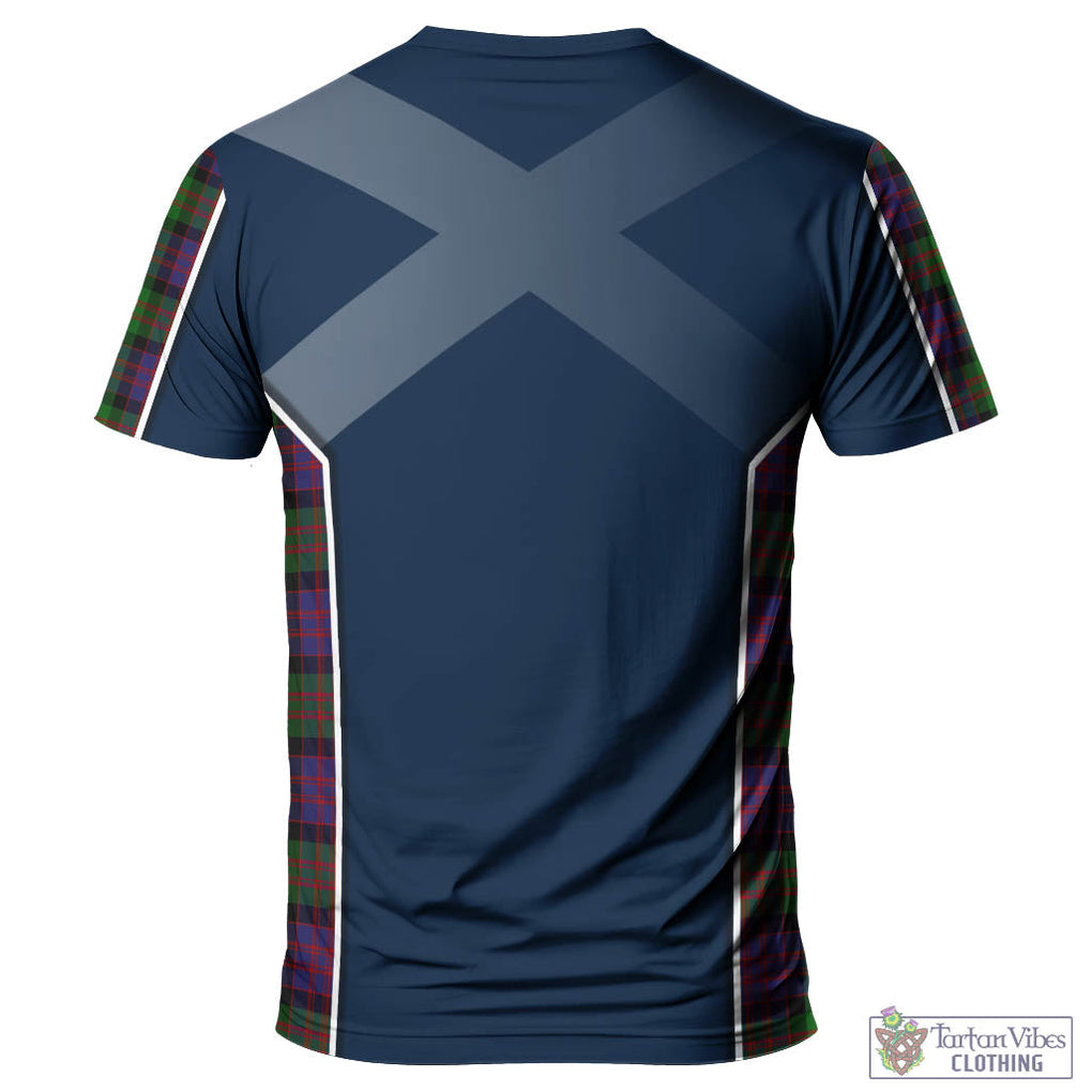 Tartan Vibes Clothing MacDonald Tartan T-Shirt with Family Crest and Scottish Thistle Vibes Sport Style