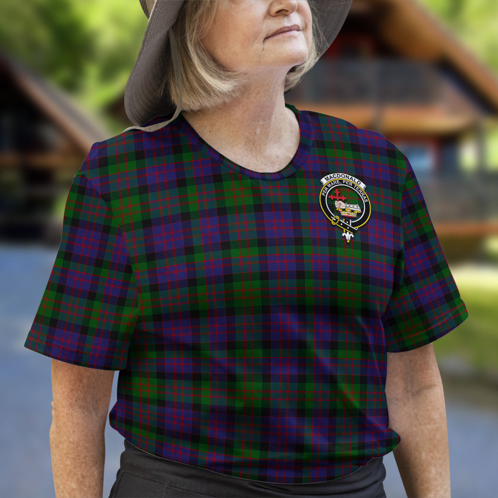 MacDonald (McDonald) Tartan T-Shirt with Family Crest - Tartan Vibes Clothing