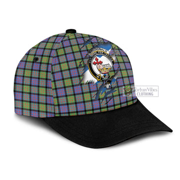 MacDonald Ancient Tartan Classic Cap with Family Crest In Me Style