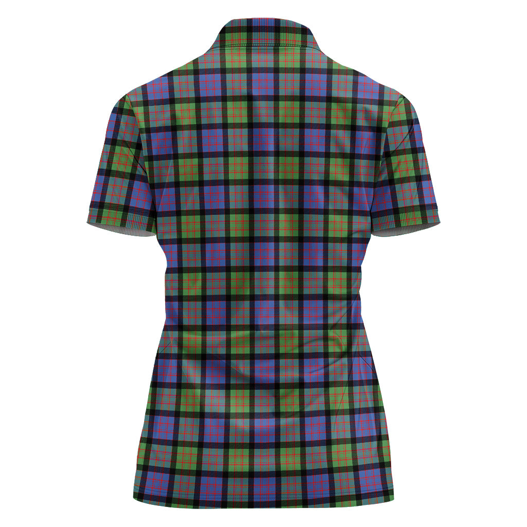 macdonald-ancient-tartan-polo-shirt-with-family-crest-for-women