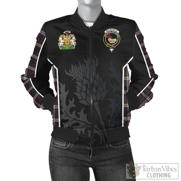 MacDonald Dress Tartan Bomber Jacket with Family Crest and Scottish Thistle Vibes Sport Style