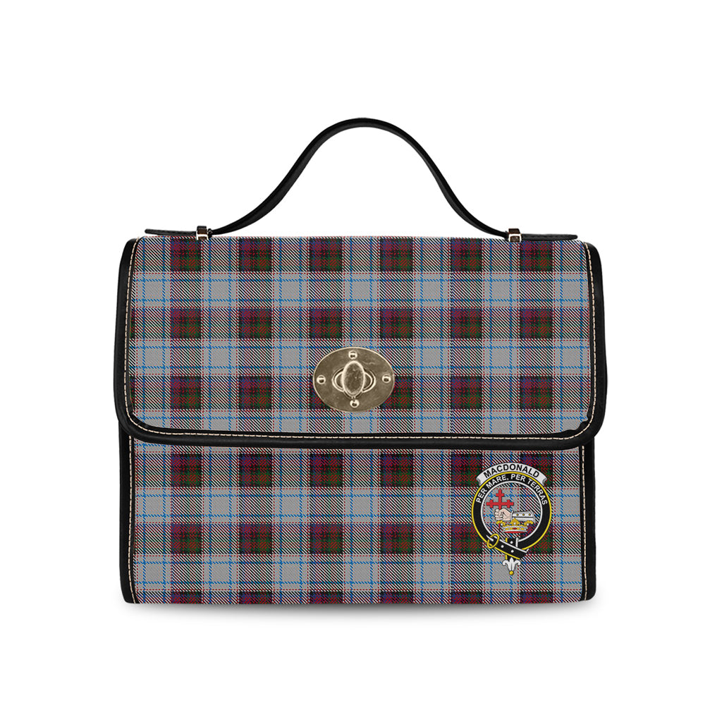 macdonald-dress-ancient-tartan-leather-strap-waterproof-canvas-bag-with-family-crest