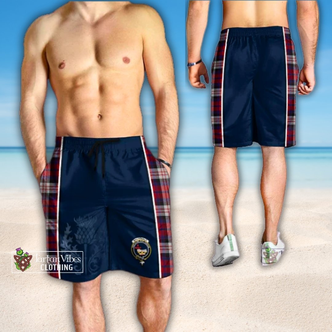 MacDonald Dress Irish Tartan Men's Shorts with Family Crest and Scottish Thistle Vibes Sport Style