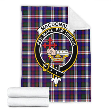 MacDonald Dress Modern Tartan Blanket with Family Crest