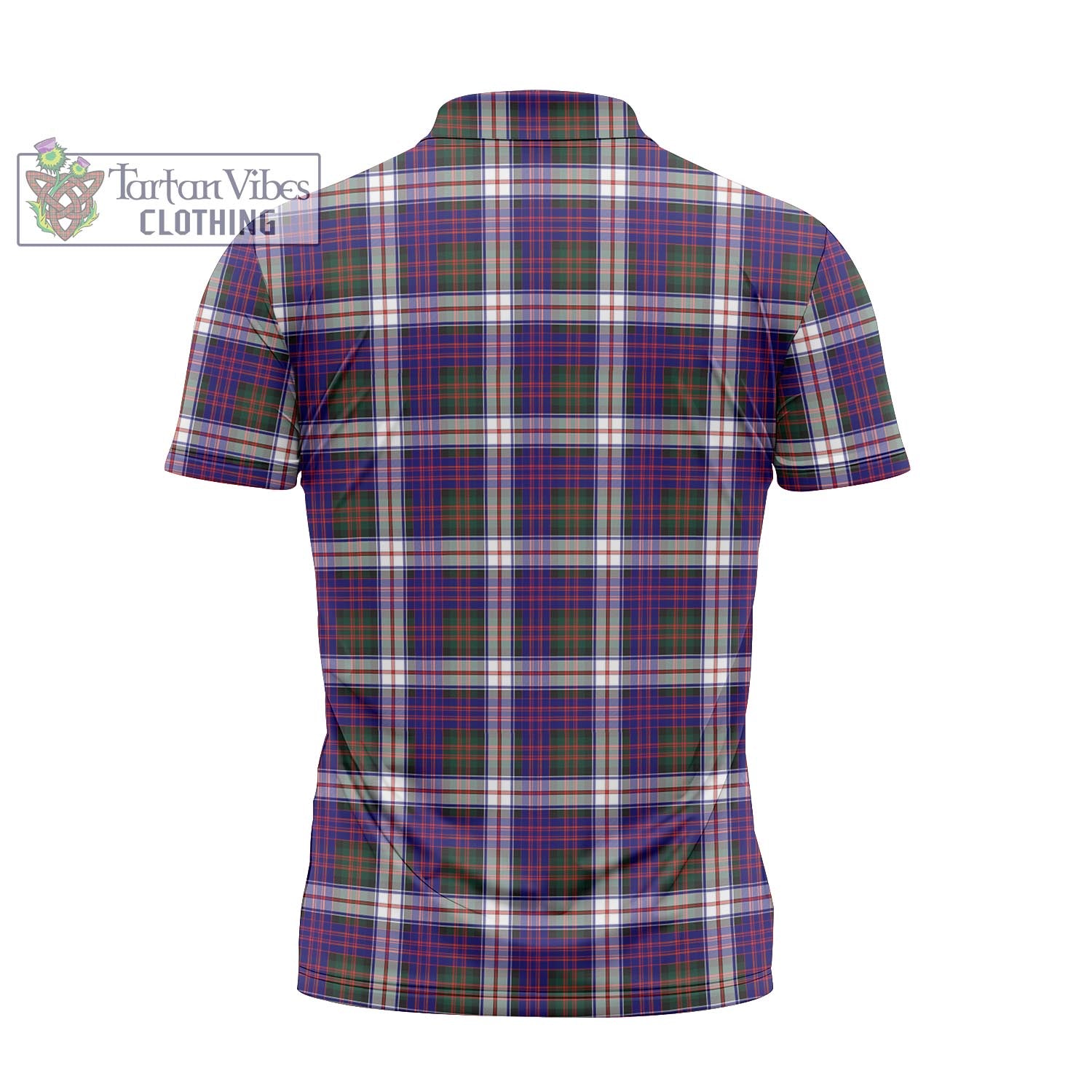 Tartan Vibes Clothing MacDonald Dress Modern Tartan Zipper Polo Shirt with Family Crest