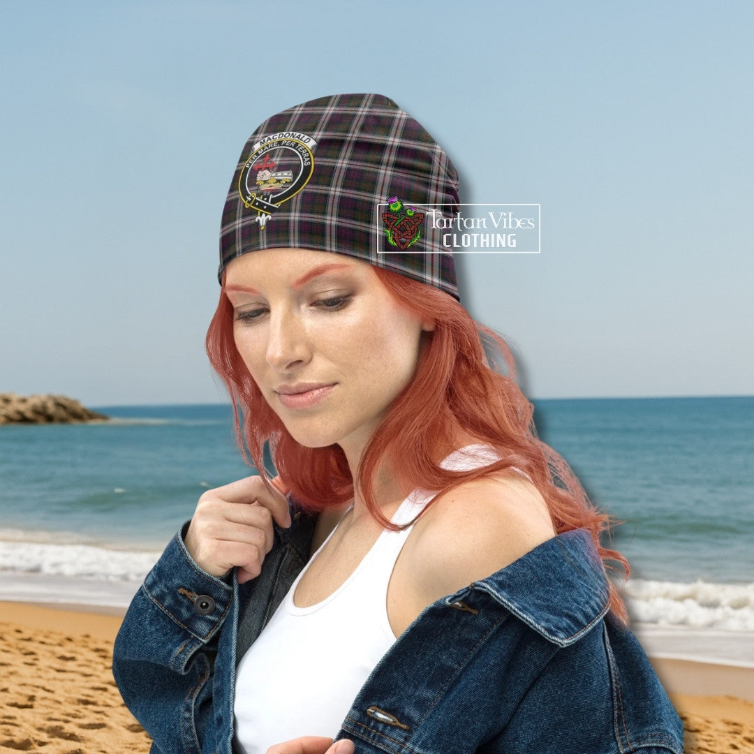 MacDonald Dress Tartan Beanies Hat with Family Crest