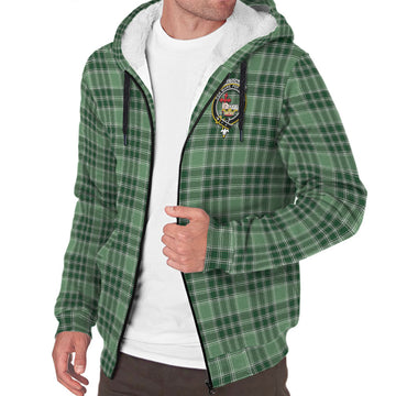 MacDonald Lord of the Isles Hunting Tartan Sherpa Hoodie with Family Crest