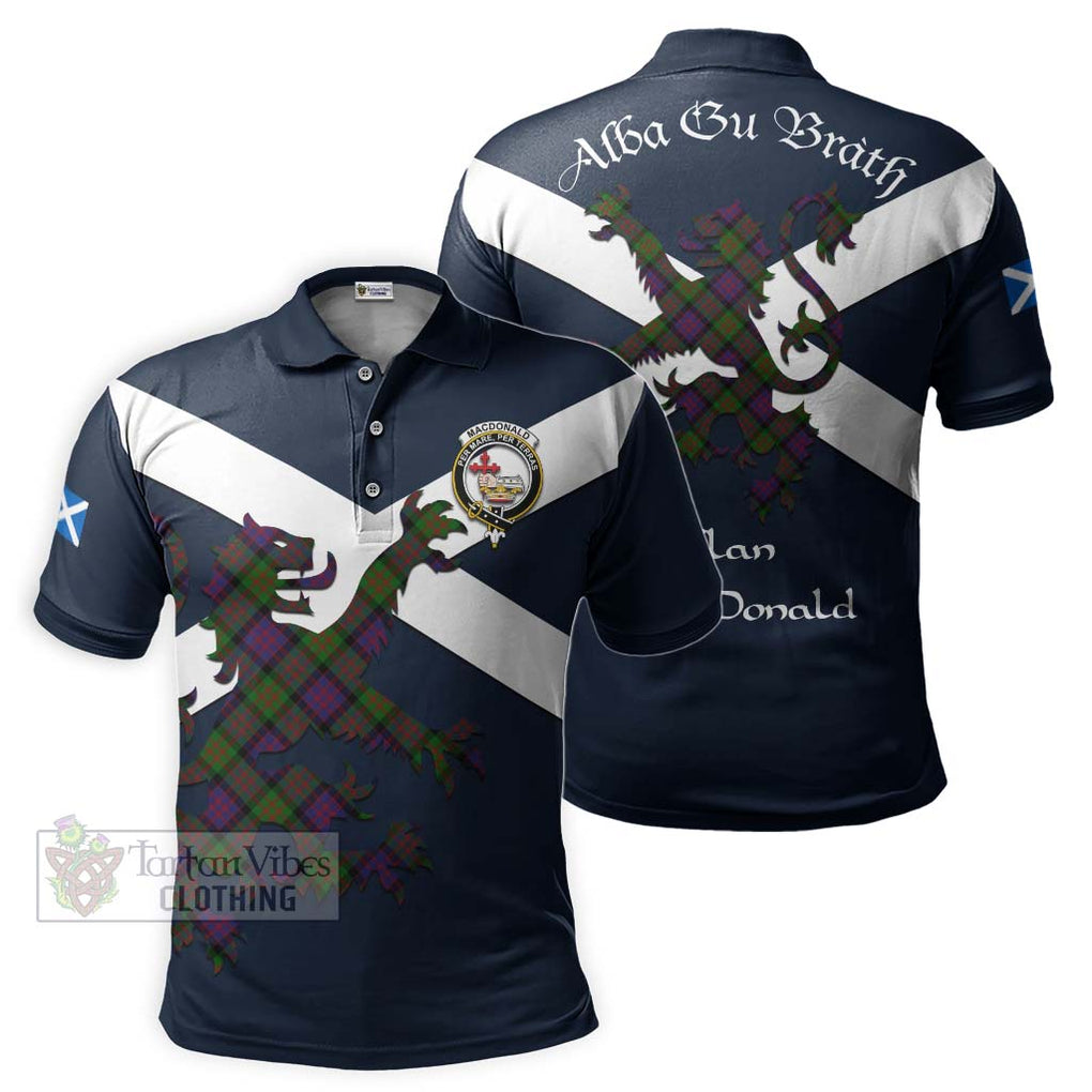 Tartan Vibes Clothing MacDonald (McDonald) Tartan Lion Rampant Polo Shirt – Proudly Display Your Heritage with Alba Gu Brath and Clan Name