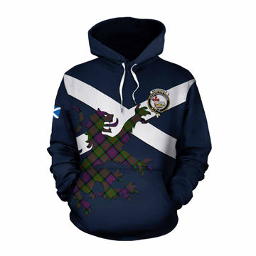 Tartan Vibes Clothing MacDonald (McDonald) Tartan Lion Rampant Cotton Hoodie Proudly Display Your Heritage with Alba Gu Brath and Clan Name