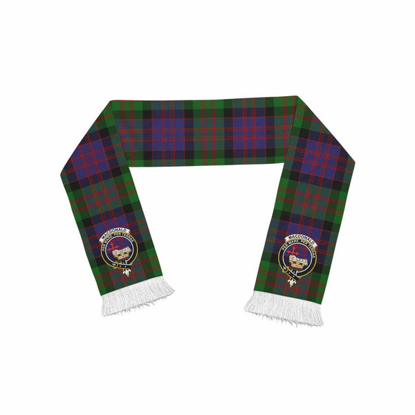 MacDonald (McDonald) Tartan Ruffneck Scarf with Family Crest One Size 67.7*6.7 inches - Tartan Vibes Clothing