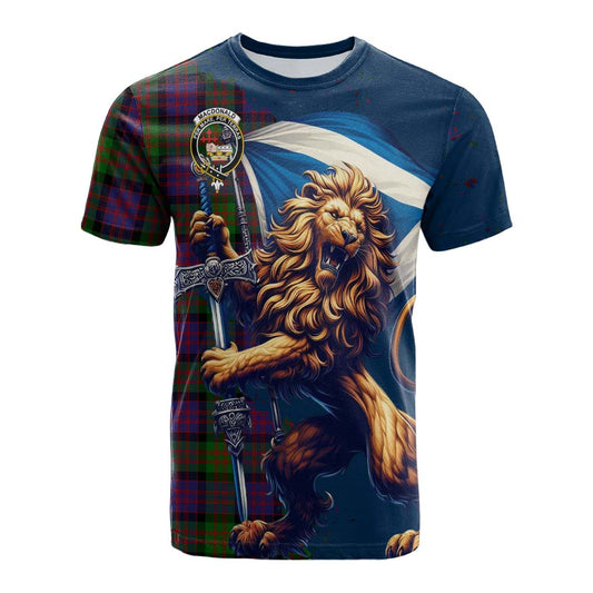 MacDonald Ancient Tartan Crest 2D T-shirt - Blood Runs Through My Veins Style