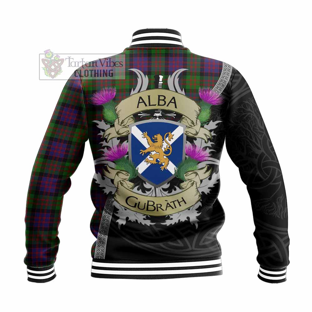 Tartan Vibes Clothing MacDonald (McDonald) Tartan Family Crest Baseball Jacket Lion Rampant Royal Thistle Shield Celtic Inspired