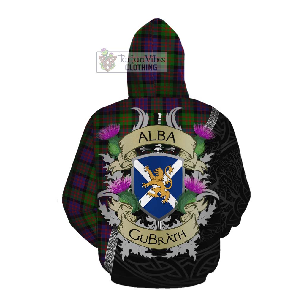 Tartan Vibes Clothing MacDonald (McDonald) Tartan Family Crest Cotton Hoodie Lion Rampant Royal Thistle Shield Celtic Inspired