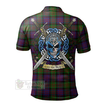 MacDonald (McDonald) Tartan Polo Shirt with Family Crest Celtic Skull Style
