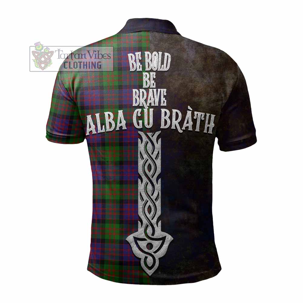 Tartan Vibes Clothing MacDonald (McDonald) Tartan Family Crest Polo Shirt Alba Gu Brath Be Brave Lion Ancient Style