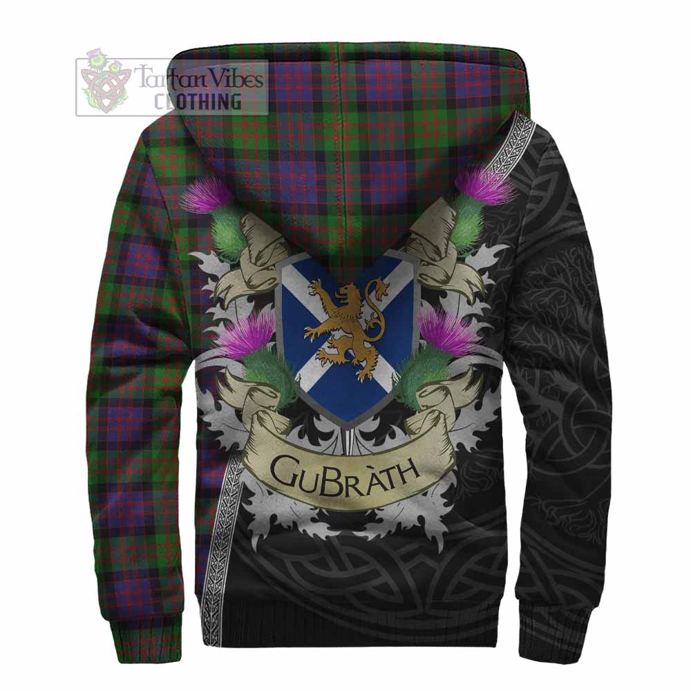 Tartan Vibes Clothing MacDonald (McDonald) Tartan Family Crest Sherpa Hoodie Lion Rampant Royal Thistle Shield Celtic Inspired