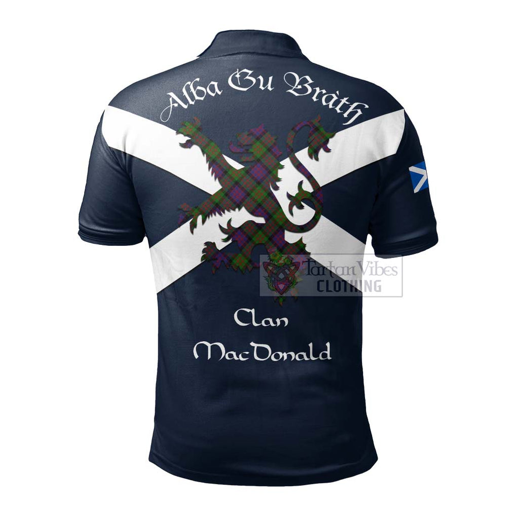 Tartan Vibes Clothing MacDonald (McDonald) Tartan Lion Rampant Polo Shirt – Proudly Display Your Heritage with Alba Gu Brath and Clan Name