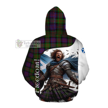 Tartan Vibes Clothing MacDonald (McDonald) Crest Tartan Cotton Hoodie Inspired by the Freedom of Scottish Warrior
