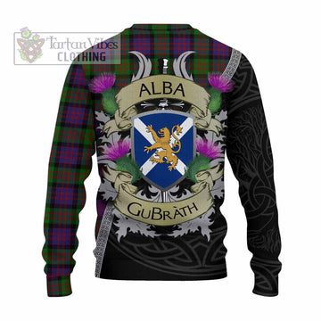 Tartan Vibes Clothing MacDonald (McDonald) Tartan Family Crest Knitted Sweater Lion Rampant Royal Thistle Shield Celtic Inspired