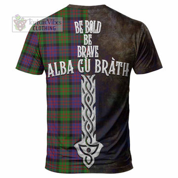 MacDonald (McDonald) Tartan Family Crest T-Shirt Alba Gu Brath Be Brave Lion Ancient Style