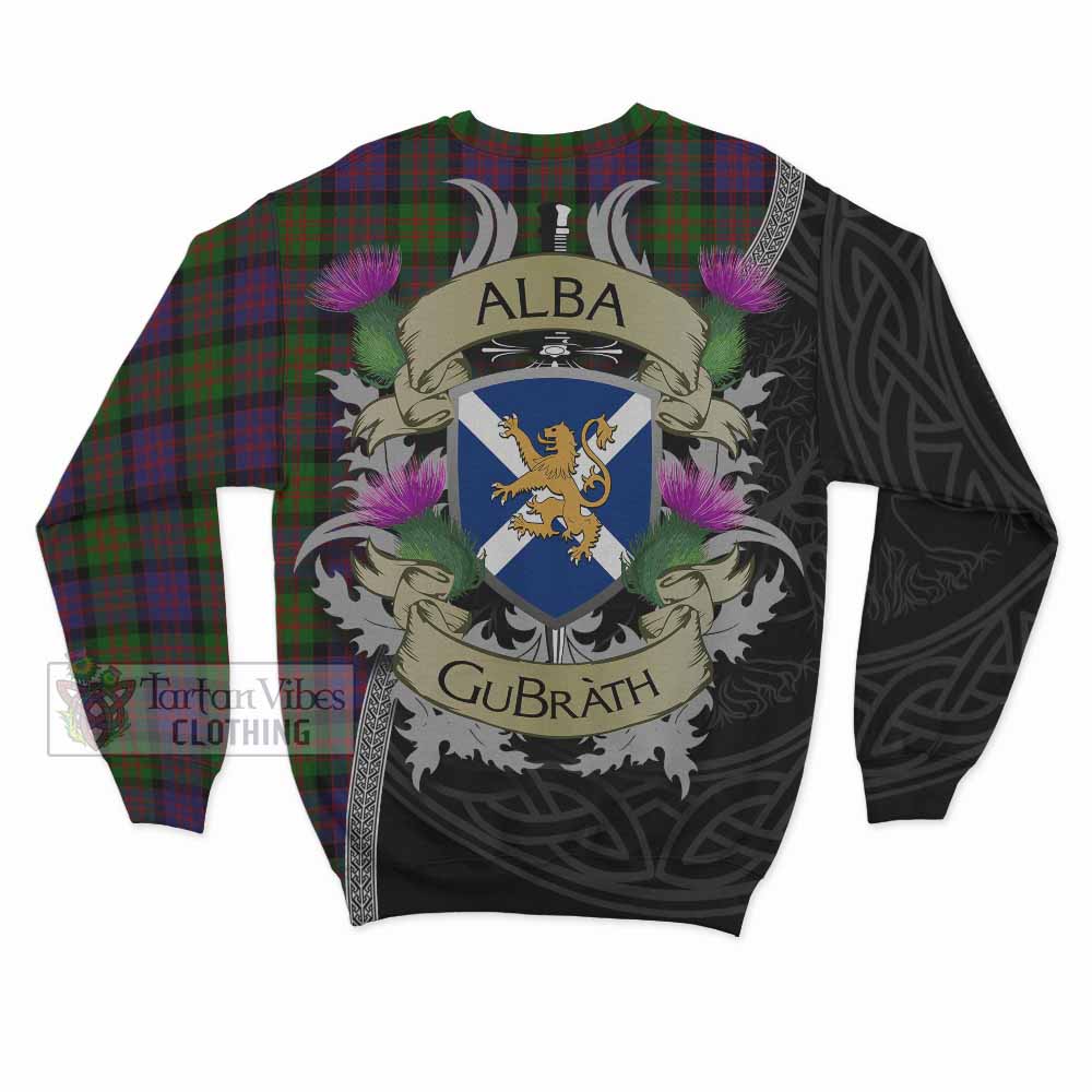 Tartan Vibes Clothing MacDonald (McDonald) Tartan Family Crest Sweatshirt Lion Rampant Royal Thistle Shield Celtic Inspired