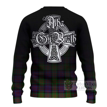 Tartan Vibes Clothing MacDonald (McDonald) Tartan Knitted Sweater Featuring Alba Gu Brath Family Crest Celtic Inspired