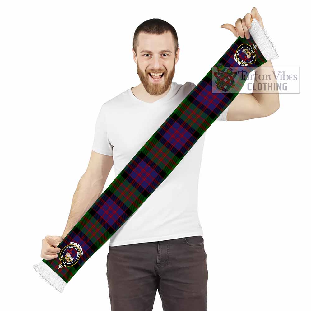 Tartan Vibes Clothing MacDonald (McDonald) Tartan Ruffneck Scarf with Family Crest
