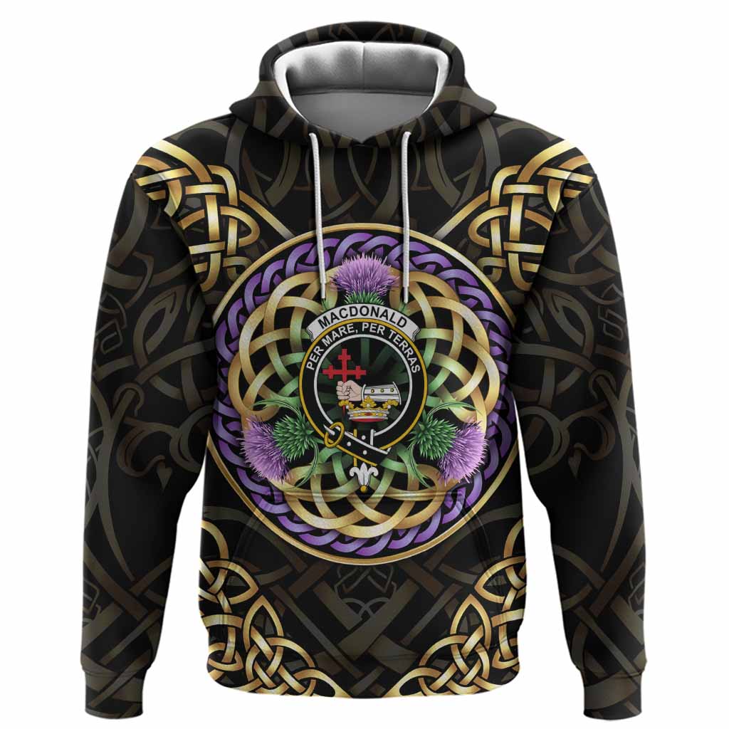 MacDonald (McDonald) Clan Crest Hoodie Celtic Scottish Thistle