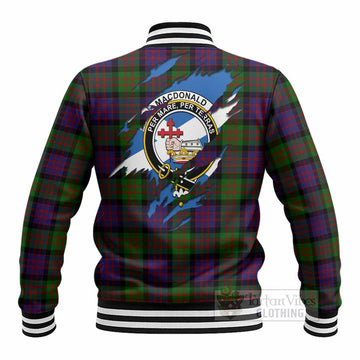 MacDonald (McDonald) Clan Crest In Me Tartan Baseball Jacket Scotland Flag Style