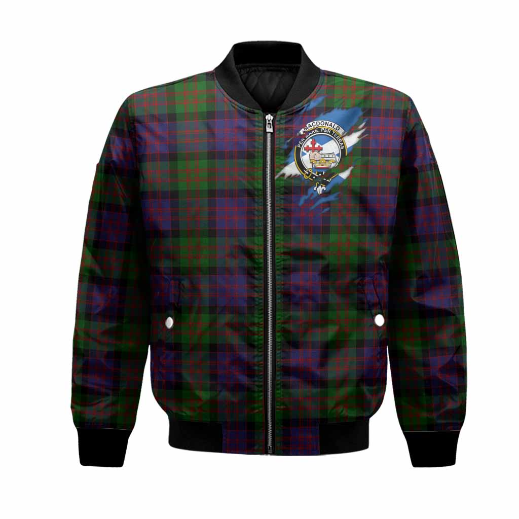 MacDonald (McDonald) Clan Crest In Me Tartan Bomber Jacket Scotland Flag Style