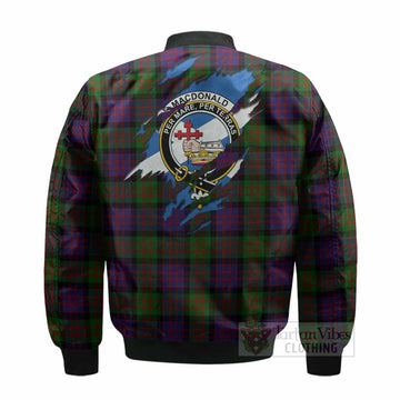 MacDonald (McDonald) Clan Crest In Me Tartan Bomber Jacket Scotland Flag Style