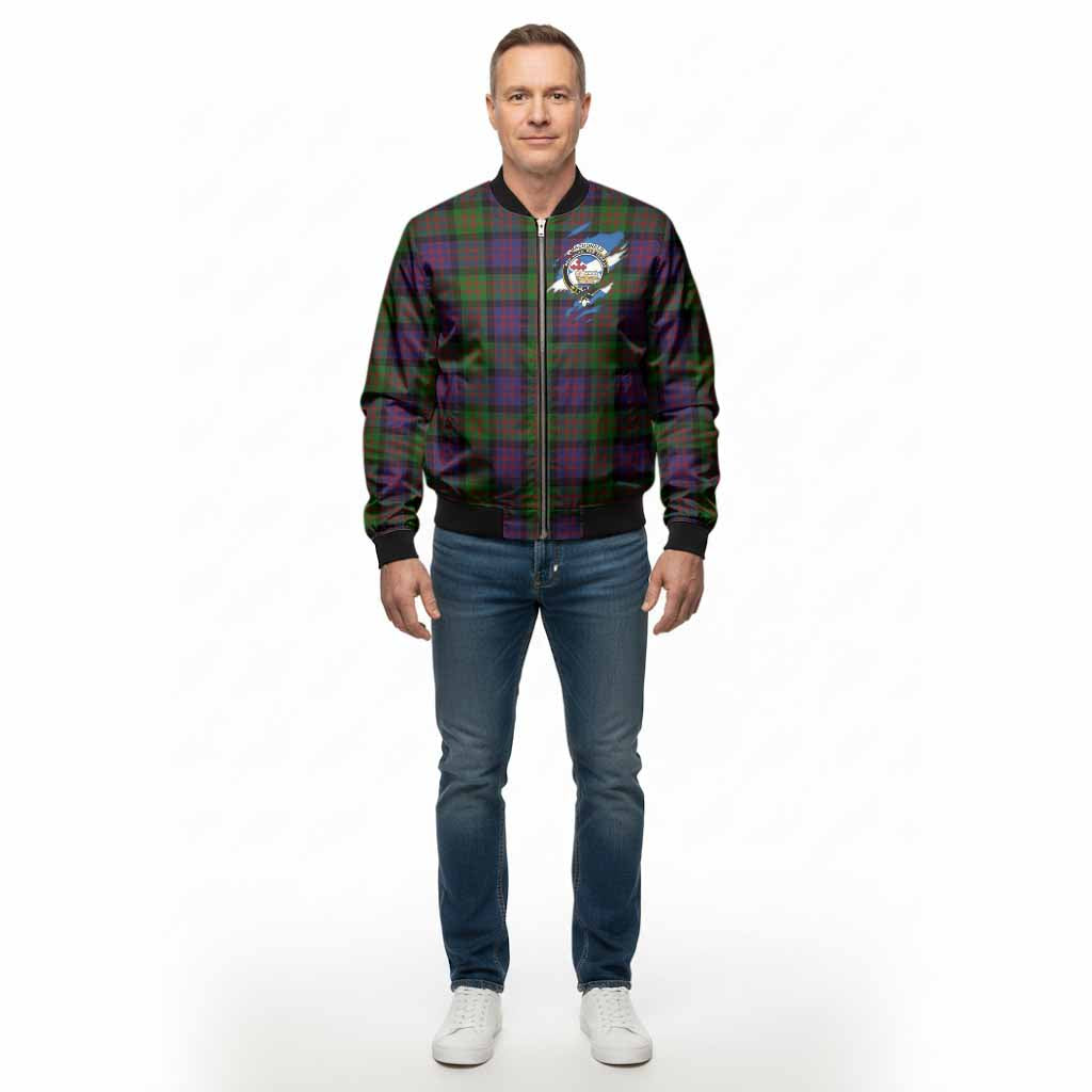 MacDonald (McDonald) Clan Crest In Me Tartan Bomber Jacket Scotland Flag Style