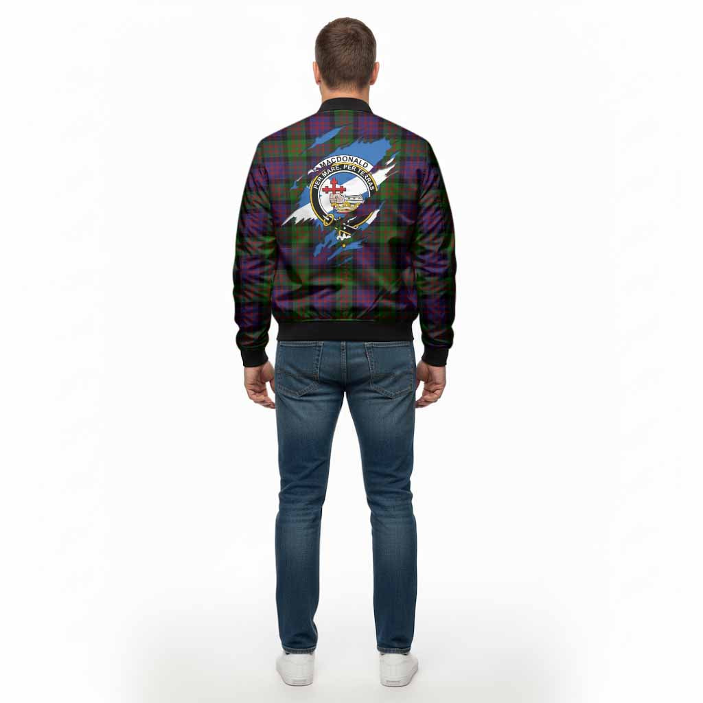 MacDonald (McDonald) Clan Crest In Me Tartan Bomber Jacket Scotland Flag Style