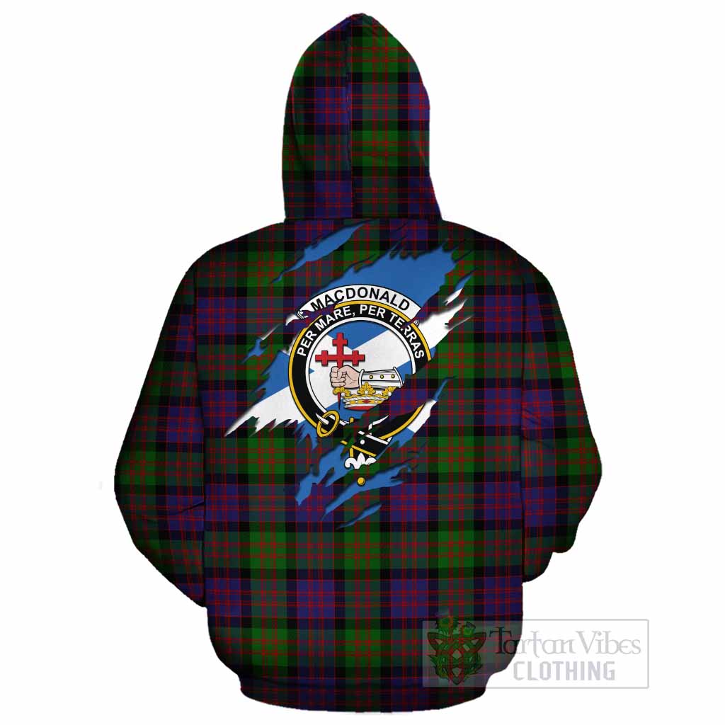 MacDonald (McDonald) Clan Crest In Me Tartan Cotton Hoodie Scotland Flag Style