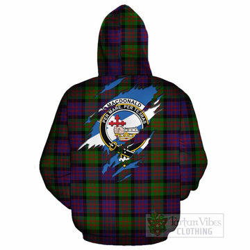 MacDonald (McDonald) Clan Crest In Me Tartan Cotton Hoodie Scotland Flag Style