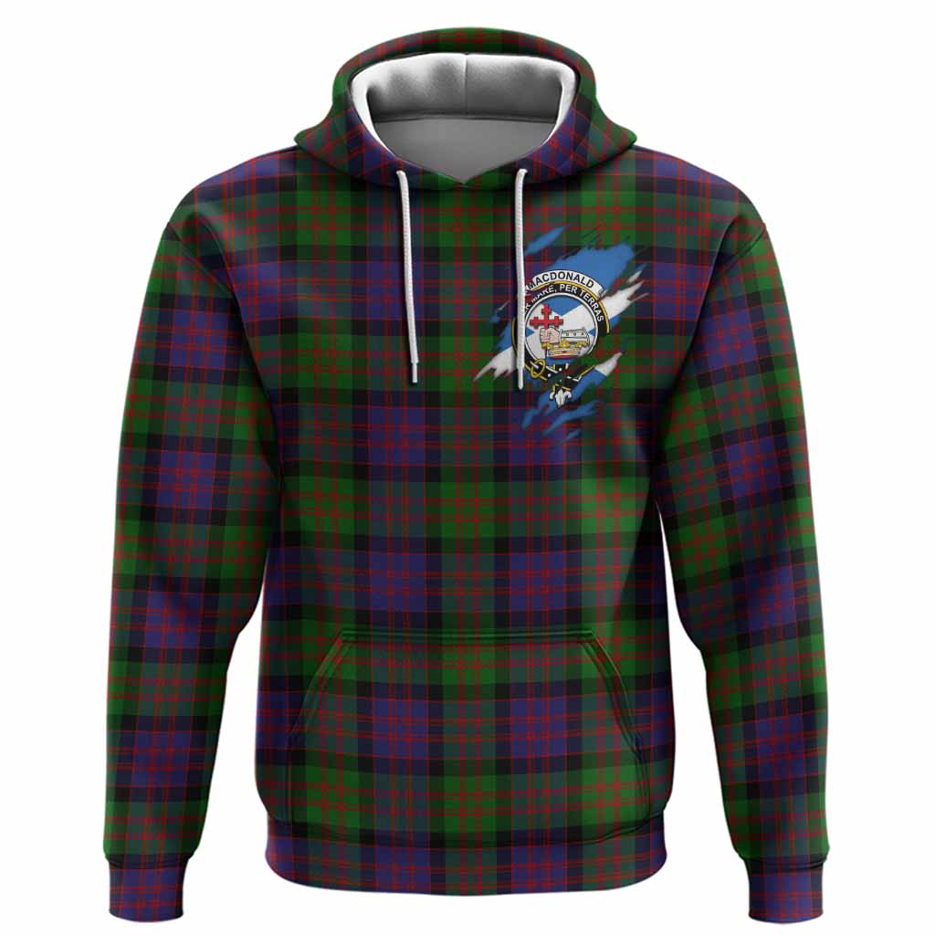 MacDonald (McDonald) Clan Crest In Me Tartan Hoodie Scotland Flag Style