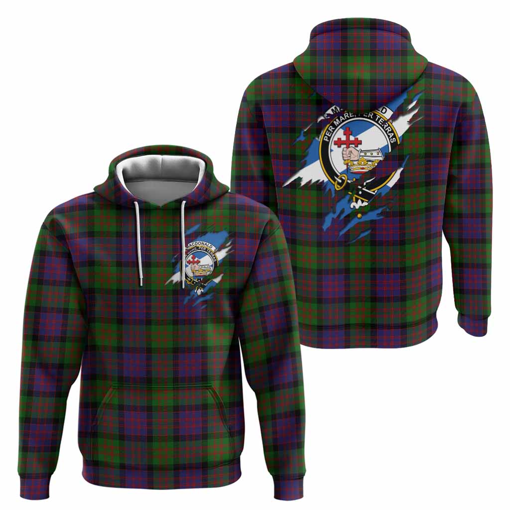 MacDonald (McDonald) Clan Crest In Me Tartan Hoodie Scotland Flag Style